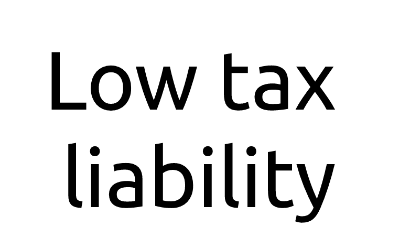 Advantages of registering a company : Low tax liability