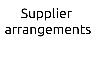 Advantages of registering a acompany : Supplier arrangements